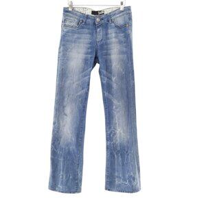 Kikiriki Flared Jeans Womens 28 Blue Acid Washed Staple Basic Y2K Denim Weekend